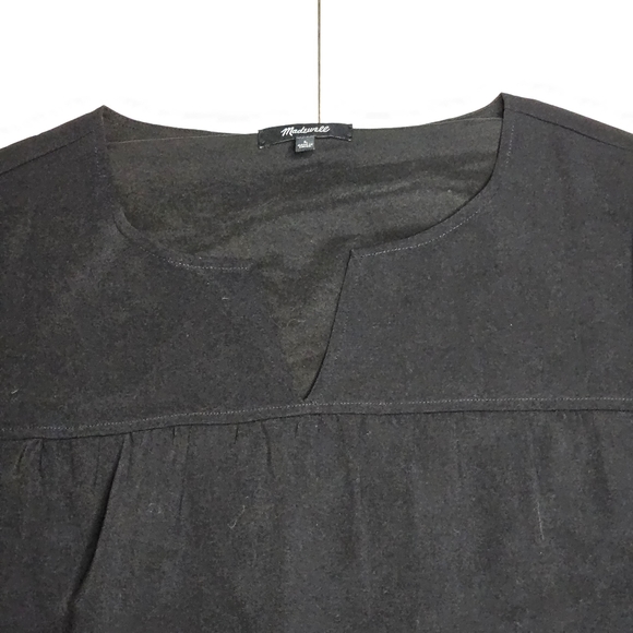 Madewell Starland Black Bell Sleeve Shift Dress Womans Size Large. - Picture 6 of 13